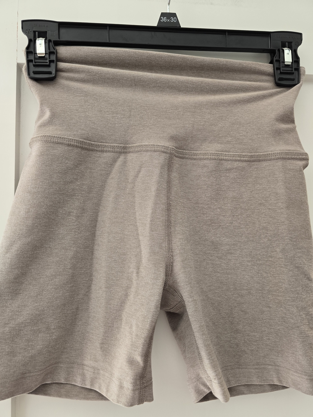 Beyond Yoga Neutral Taupe High-Waist Bike Shorts